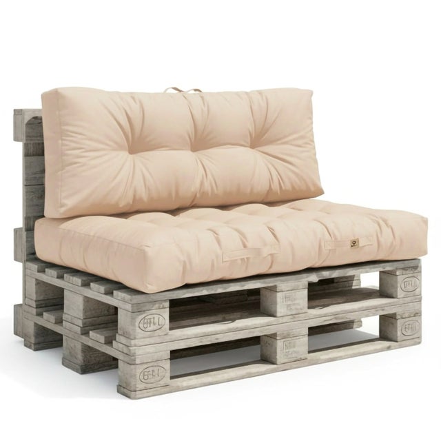 Coussins matelas pour palette 120X80X20 en polyester beige