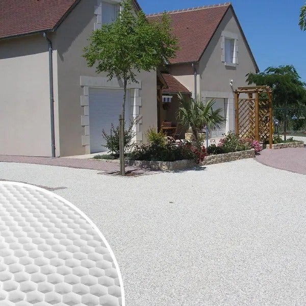 Dalle stabilisatrice graviers Blanche - 120 x 80 x 2,9 cm (soit 0,96 m²) - Vendu à la pièce