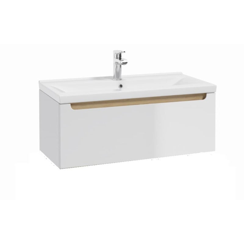 Mueble de baño con lavabo naturel stilla 80x30x45 cm, blanco (stillad08005u3)