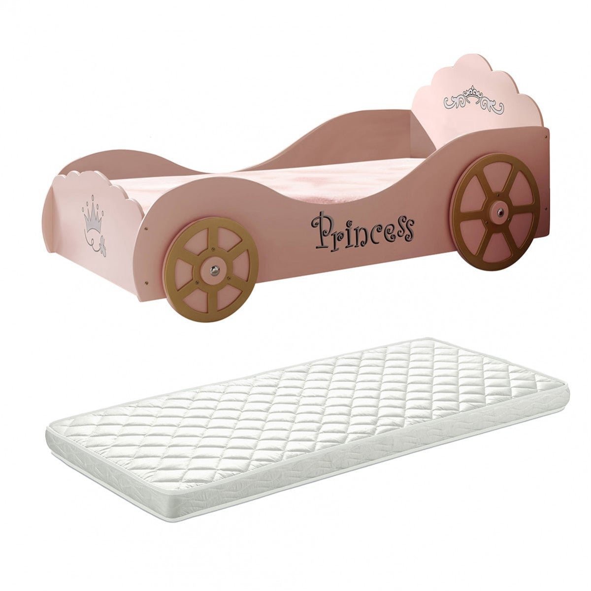 Autocollants Passenger Princess Pour Voiture - 4 Modèles Rose/blanc | Couronne, Cœur, étoile | Vinyle étanche