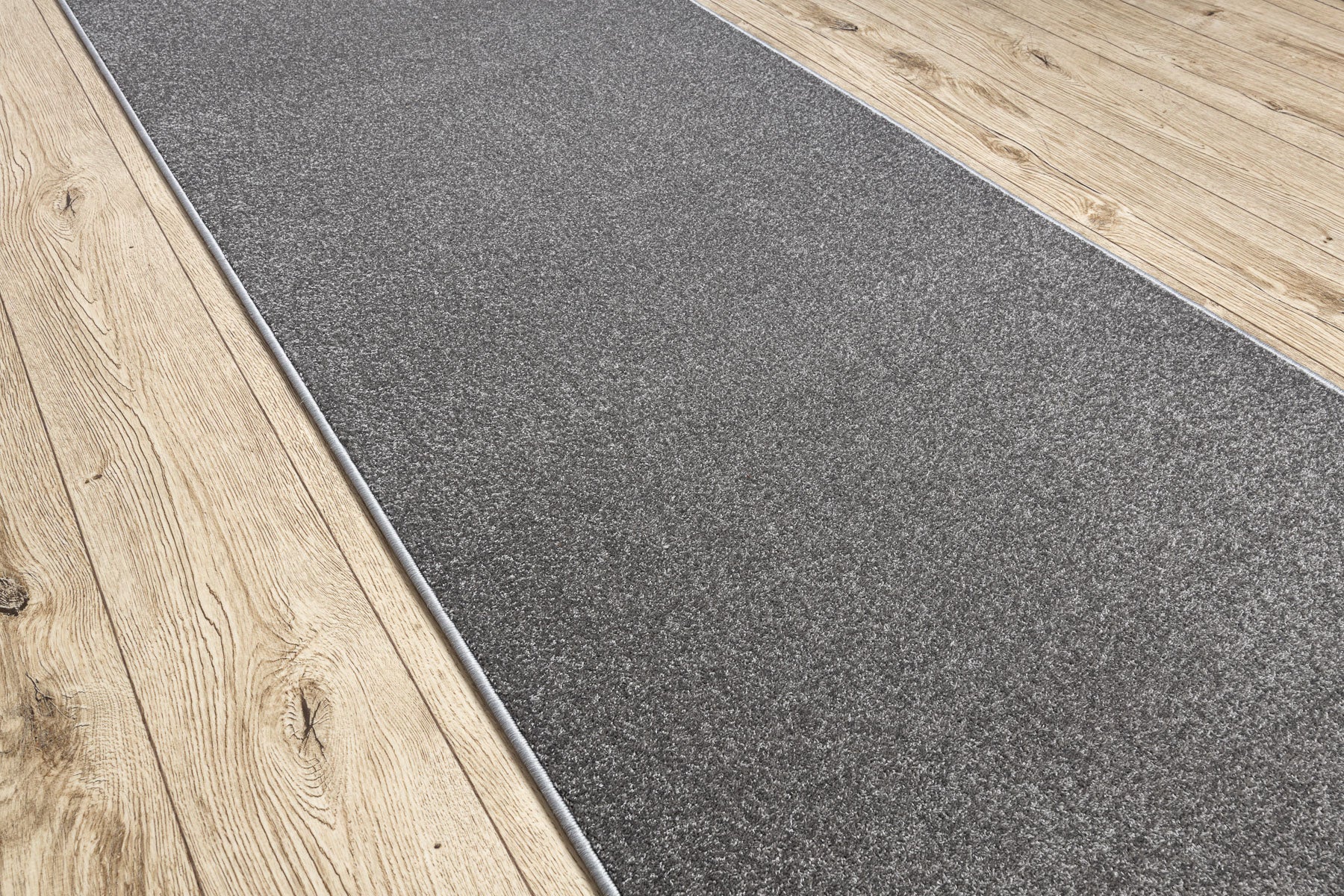 Jednolity chodnik KARMEL Gładki, jednokolorowy szary 160 cm 160x490 cm - 4