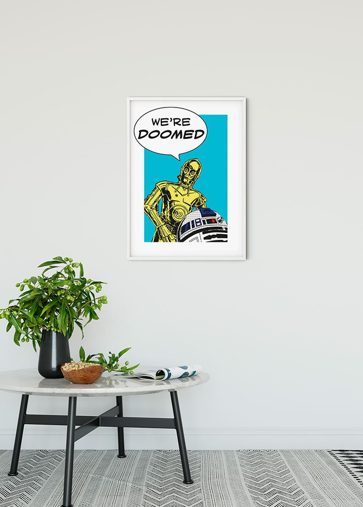 Cartel artístico de komar - star wars classic comic quote droids - talla: 50 x 70 cm