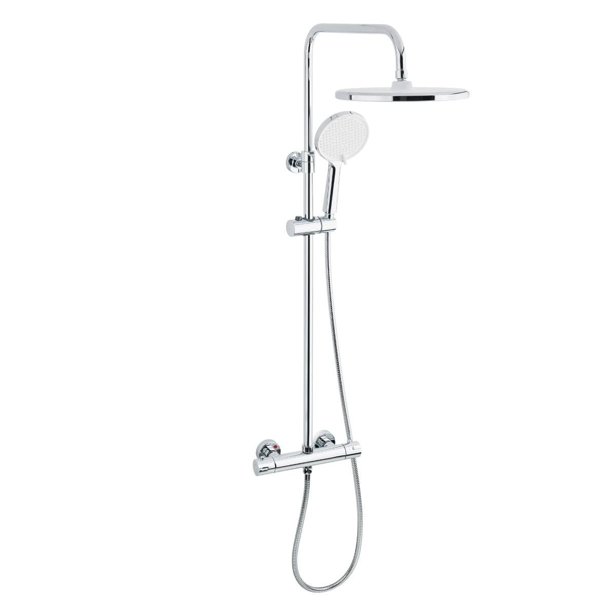 Pack Douche Complet – Paroi Walk-In 100x200 Chrome + Colonne SAT 3 Jets + Receveur Marbre Coulé Blanc 120x80 (SAT100C7PR128W) - 8