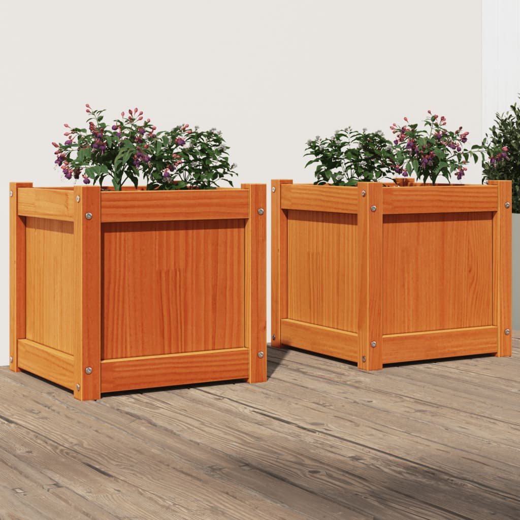 Tavolo Consolle SALSA In Pino Massello CARO-Möbel – Stile Messicano, 1 Cassetto, Finitura Cerata, 73x73x35 Cm