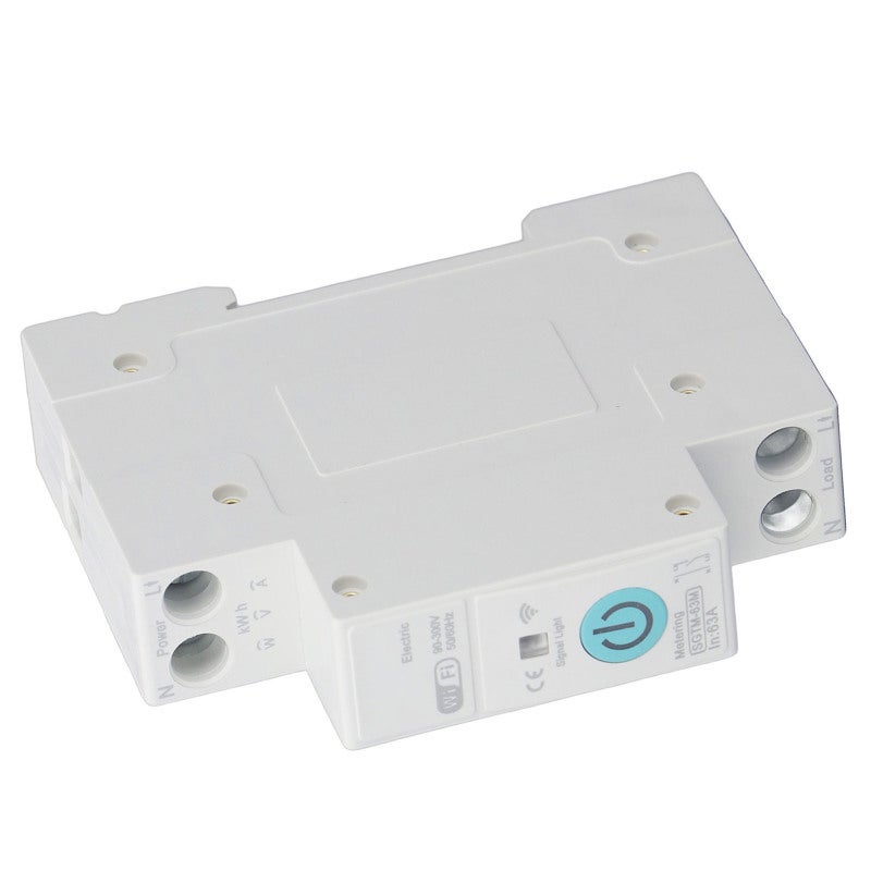 Disjoncteur intelligent WiFi avec comptage, Commutateur à commande à distance sans fil pour usage domestique, Montage DIN Rail, AC 90‑300V, 63A - 8
