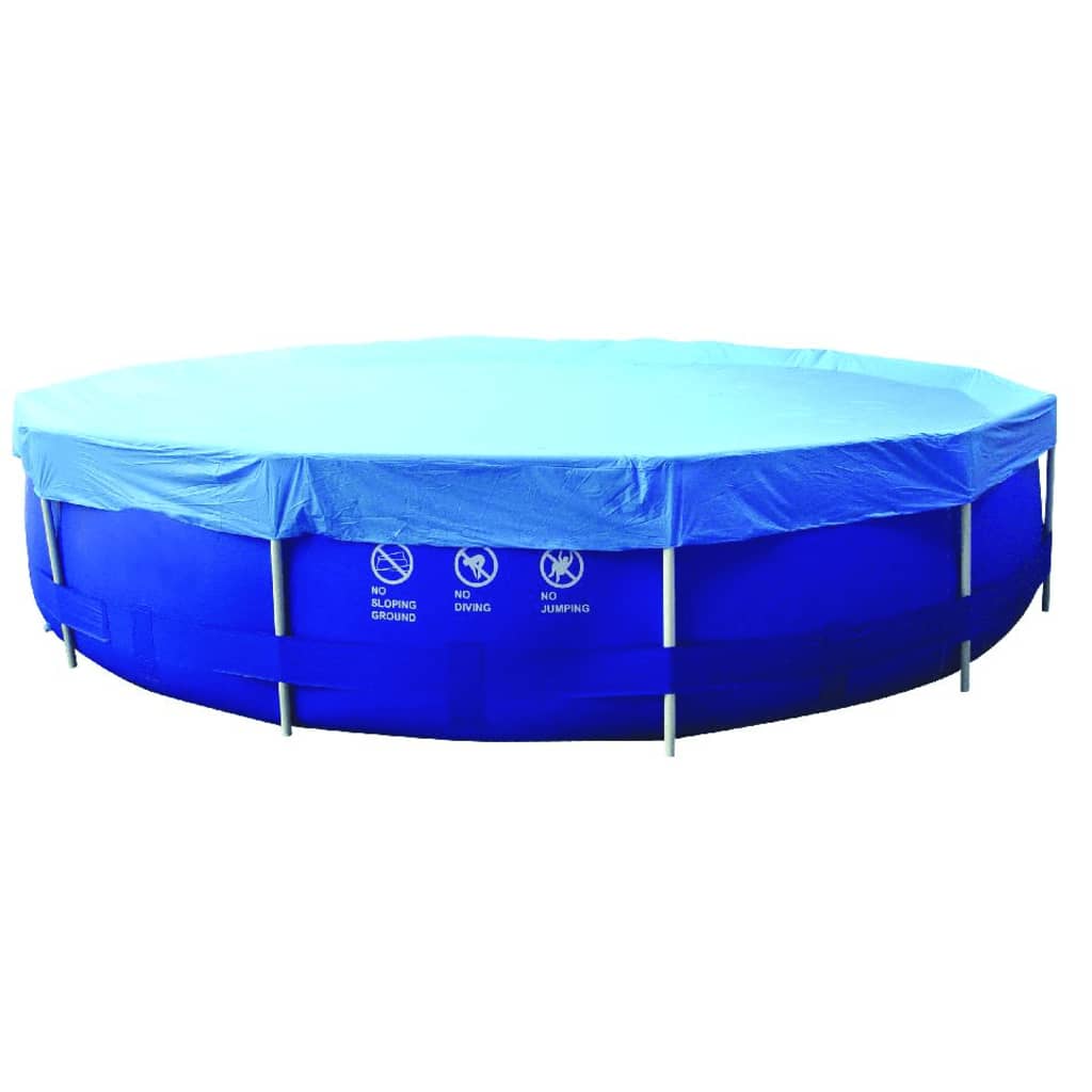 Bâche De Protection Pour Piscine Ovale Jilong - Dimensions Piscine 540x304 Cm, Bâche 588x348 Cm - Gris