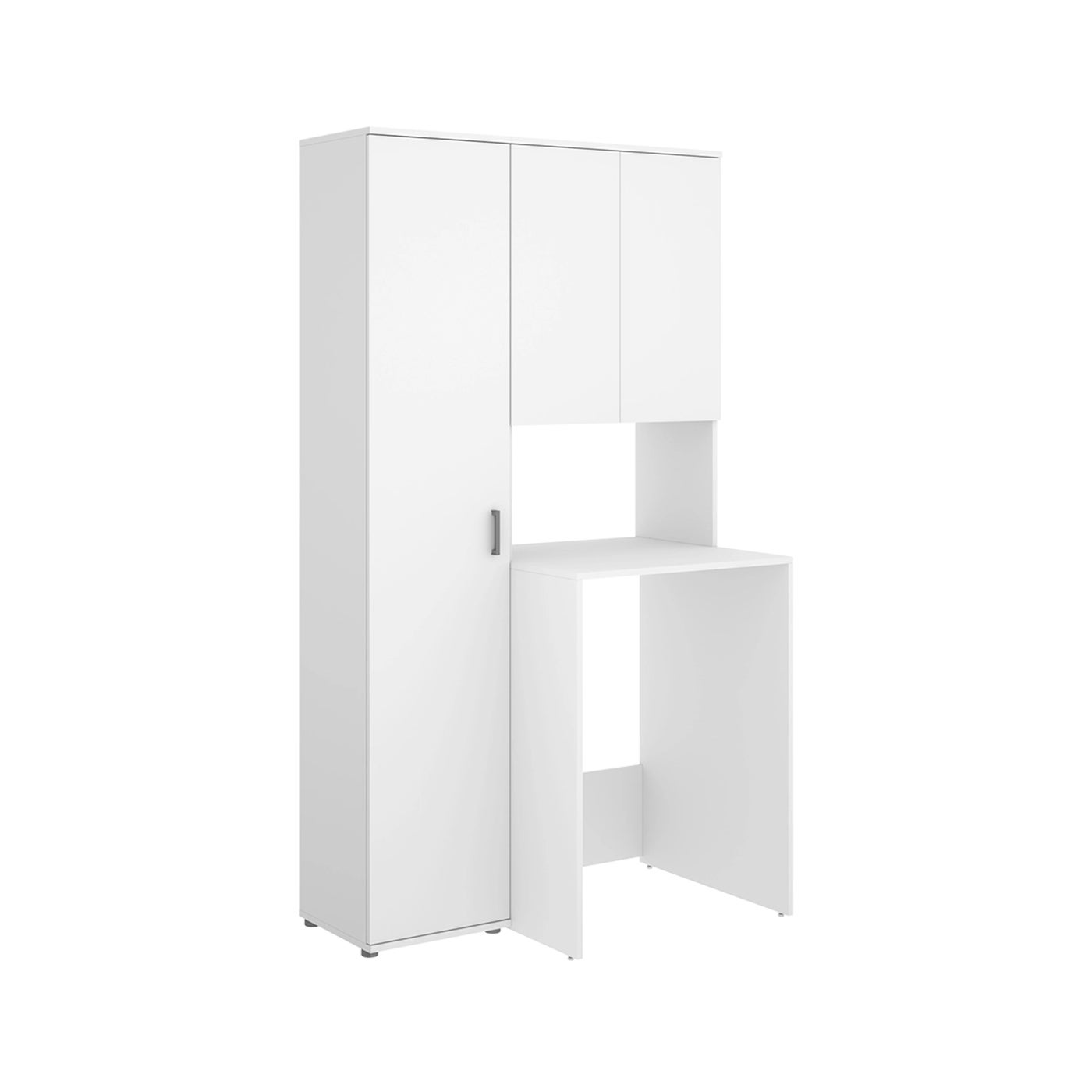 Armario para lavadora con modulo alto y columna auxiliar Fit - Blanco - Homekit - 5