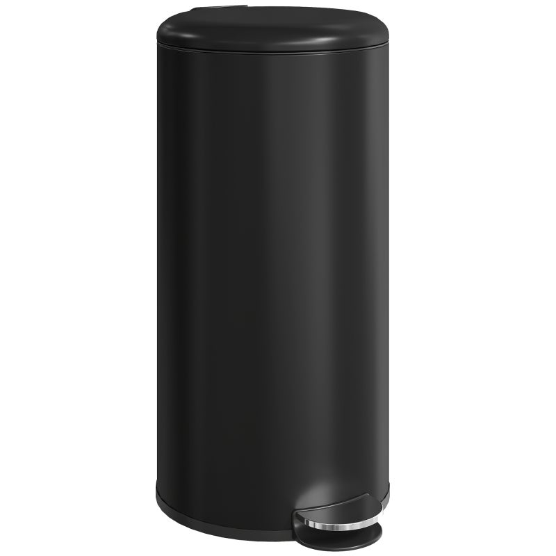 30 L Coș de deșeuri Pedală cu capac Coș de deșeuri interior, 36 x 30 x 63, 5 cm, negru, Coș de deșeuri subțire 30L: Compact cu un volum de 30L și o
