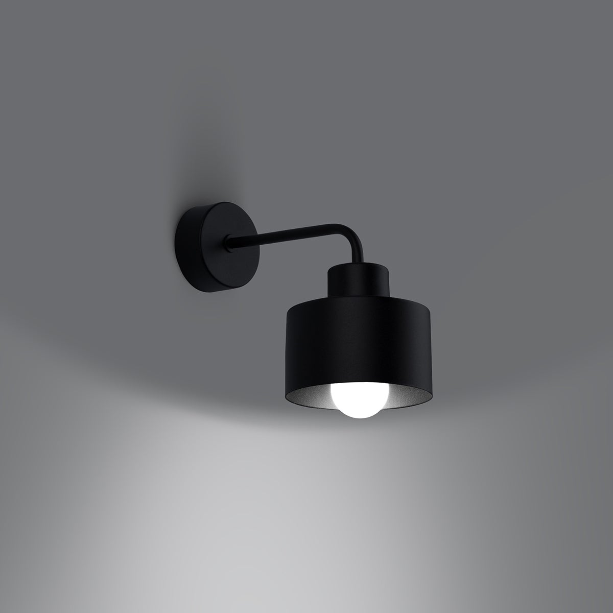 Kinkiet ZAVROS 1 czarny LED 3000K - 22x20x20cm Sollux