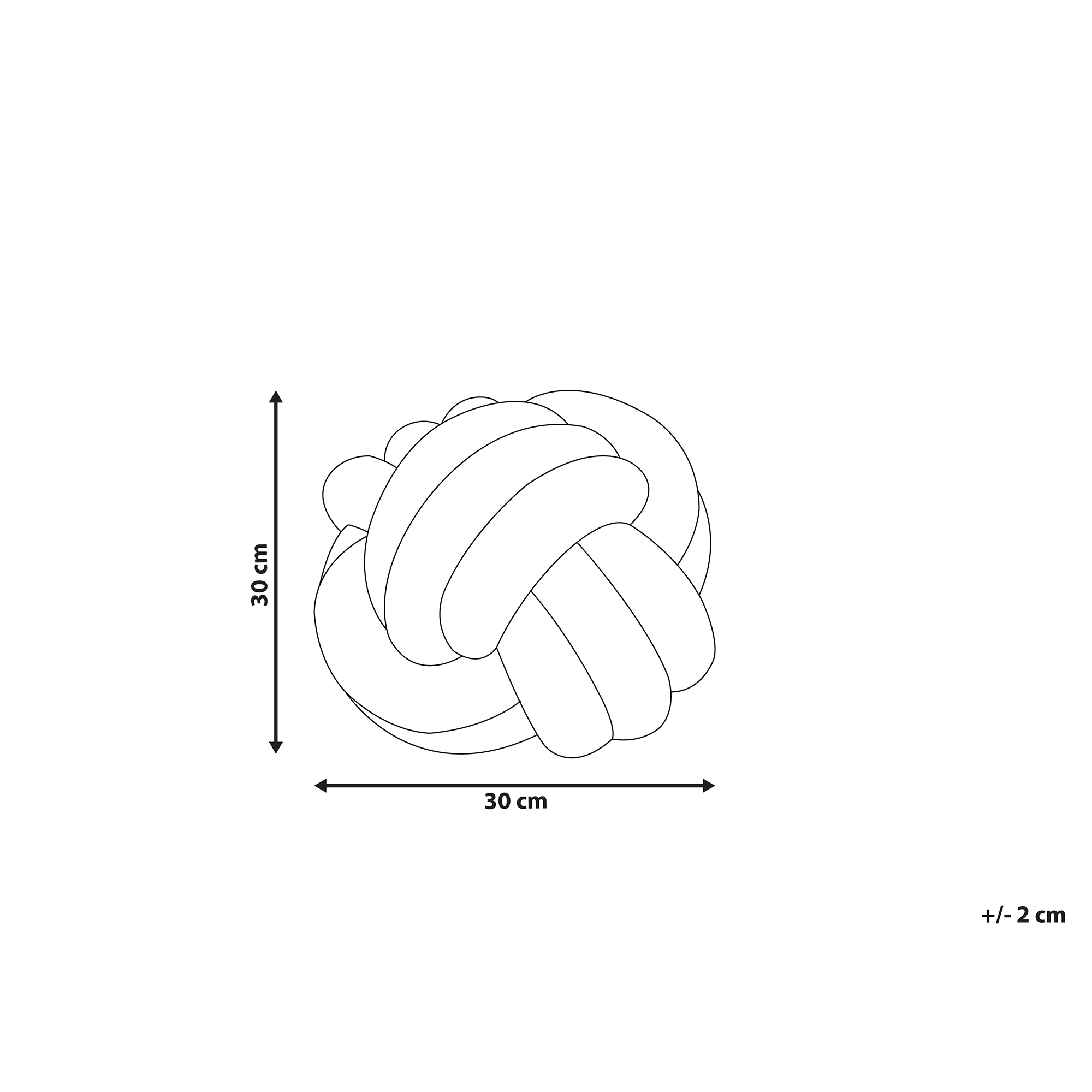 Cuscino decorativo MALNI Velluto 30 x 30 cm Grigio chiaro Tinta unita - 3