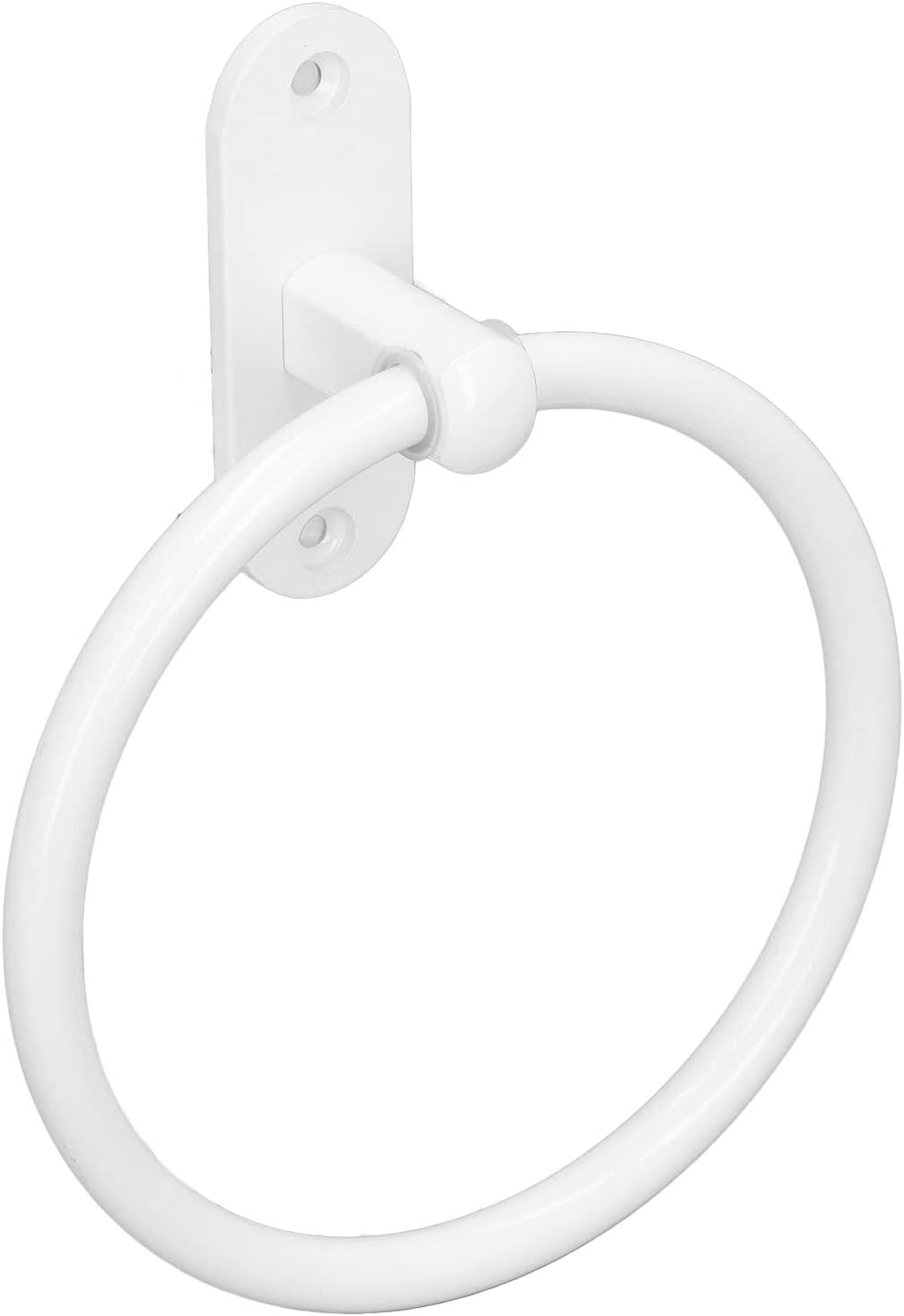 Blanc - 1-częściowy obrotowy wieszak na ręczniki, ścienny, łazienkowy, biały, elegancki, nierdzewny, okrągły, obrotowy wieszak na ręczniki, łazienkowy