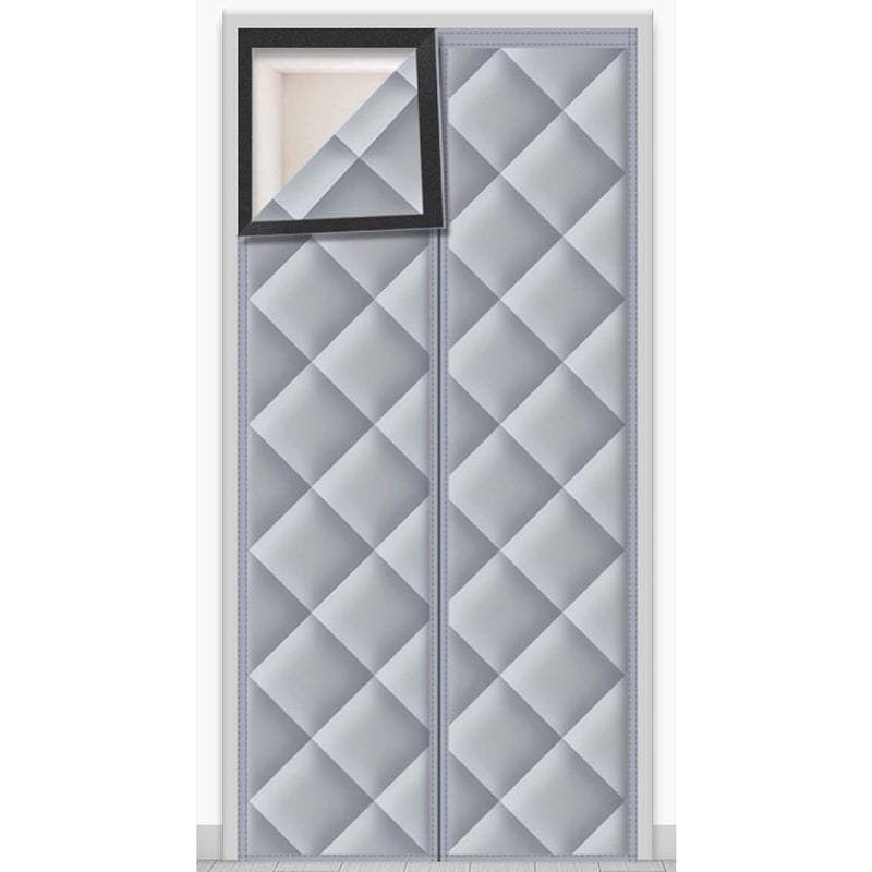 Magnetyczna izolacyjna kurtyna drzwiowa, ochrona przed zimnem, blokowanie światła i izolacja akustyczna, 100x220cm (szara)