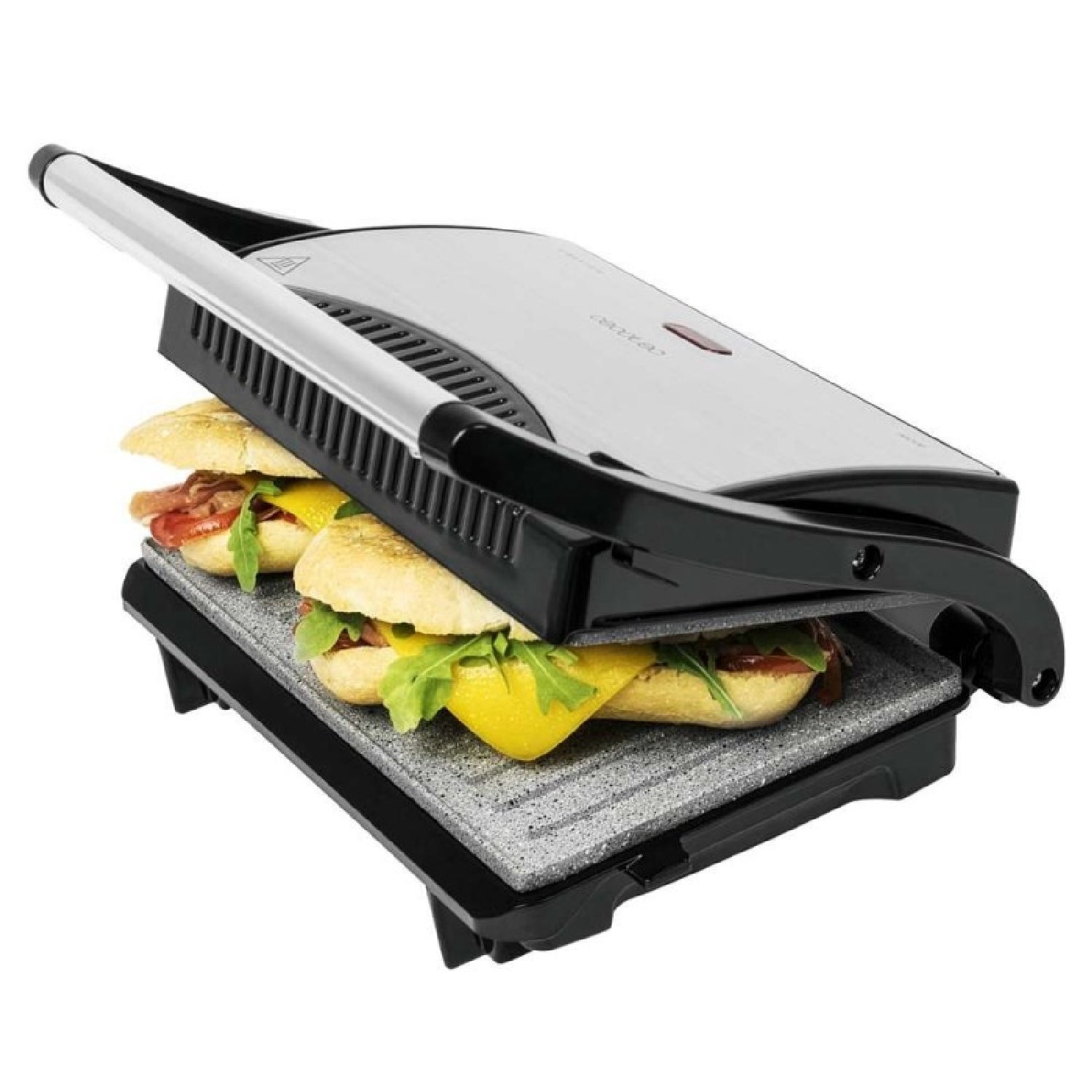 Cecotec Parrilla Eléctrica Con Grill Rock'n Grill. 700W, Superficie 23X14.5cm, Rockstone Antiadherente, Libre De Ptfe, Pfoa , Leroy Merlin