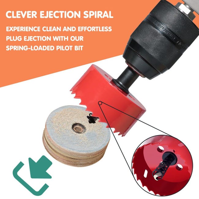 Eclipse EBV30-33 PLUS Scie-Cloche Bimétallique 33 Mm - Acier HSS M3 Haute Performance Pour Métal, Inox, Bois, Plastique
