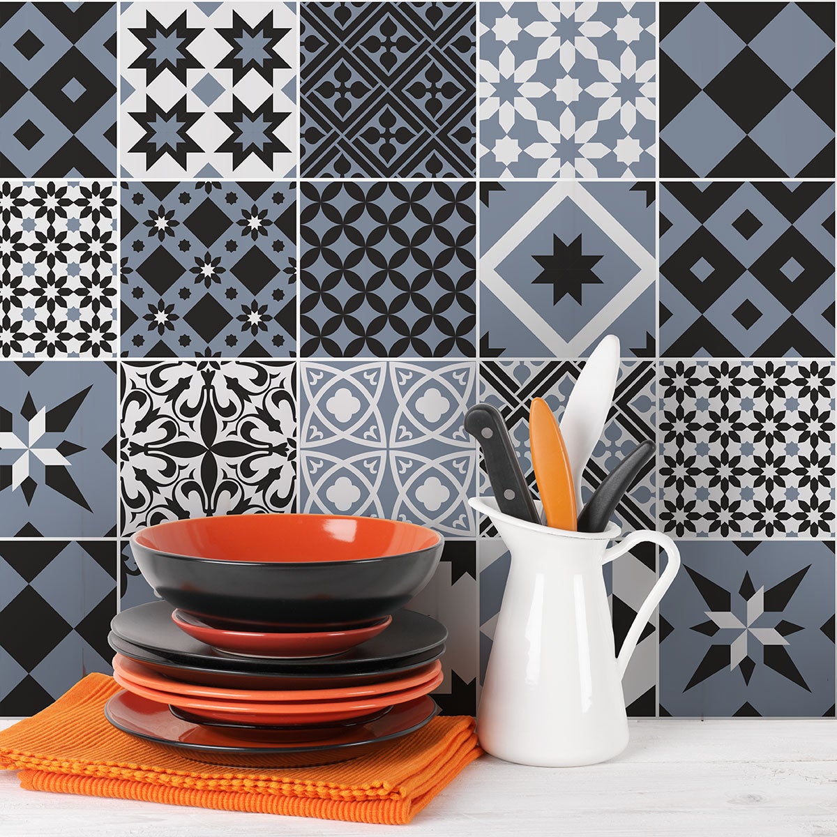 24 adesivi piastrelle di cemento azulejos ronaldo - Sticker adesivo - adesivi murali - 24stickers20x20cm - 3