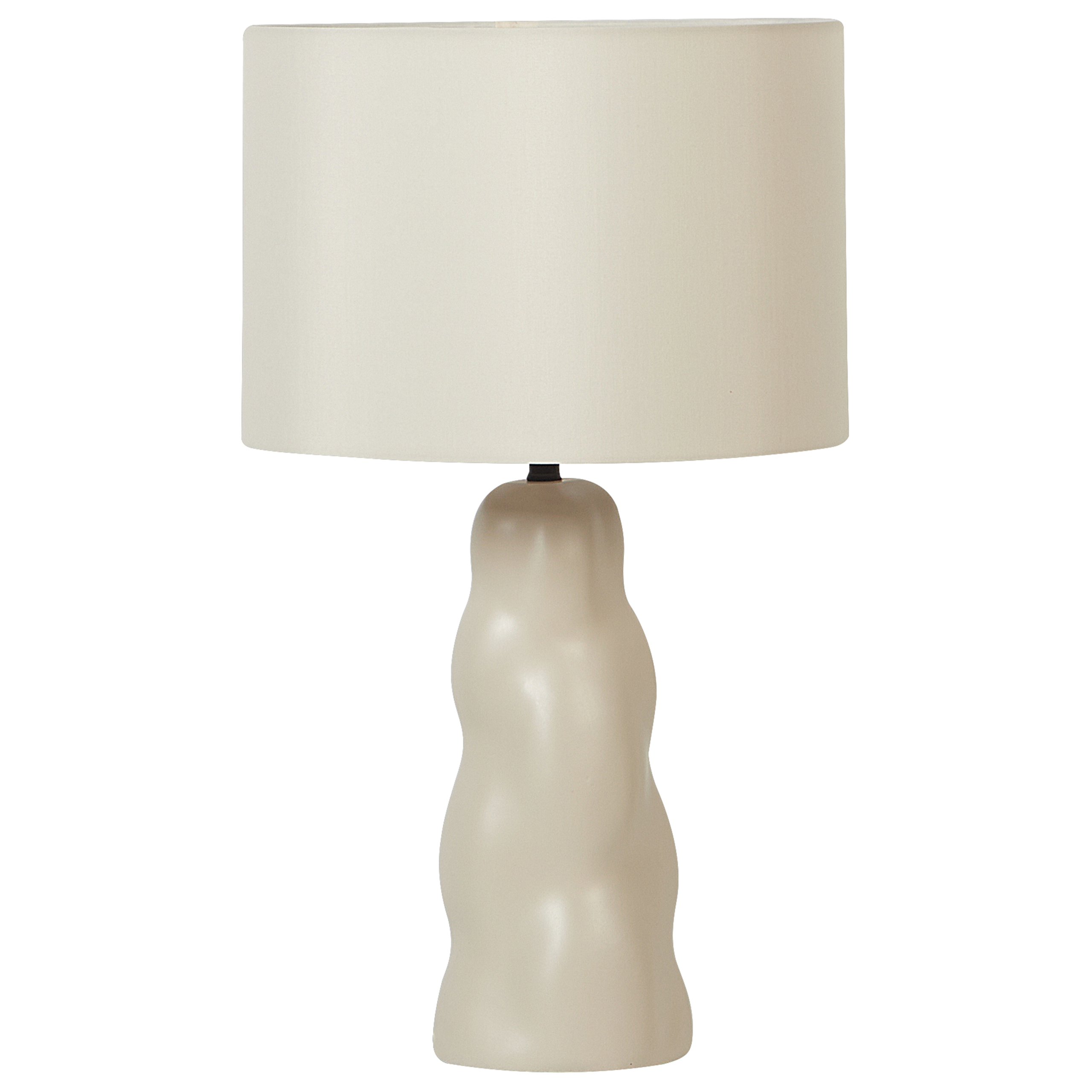 Beliani Lámpara De Mesa Vilar Cerámica Beige , Leroy Merlin