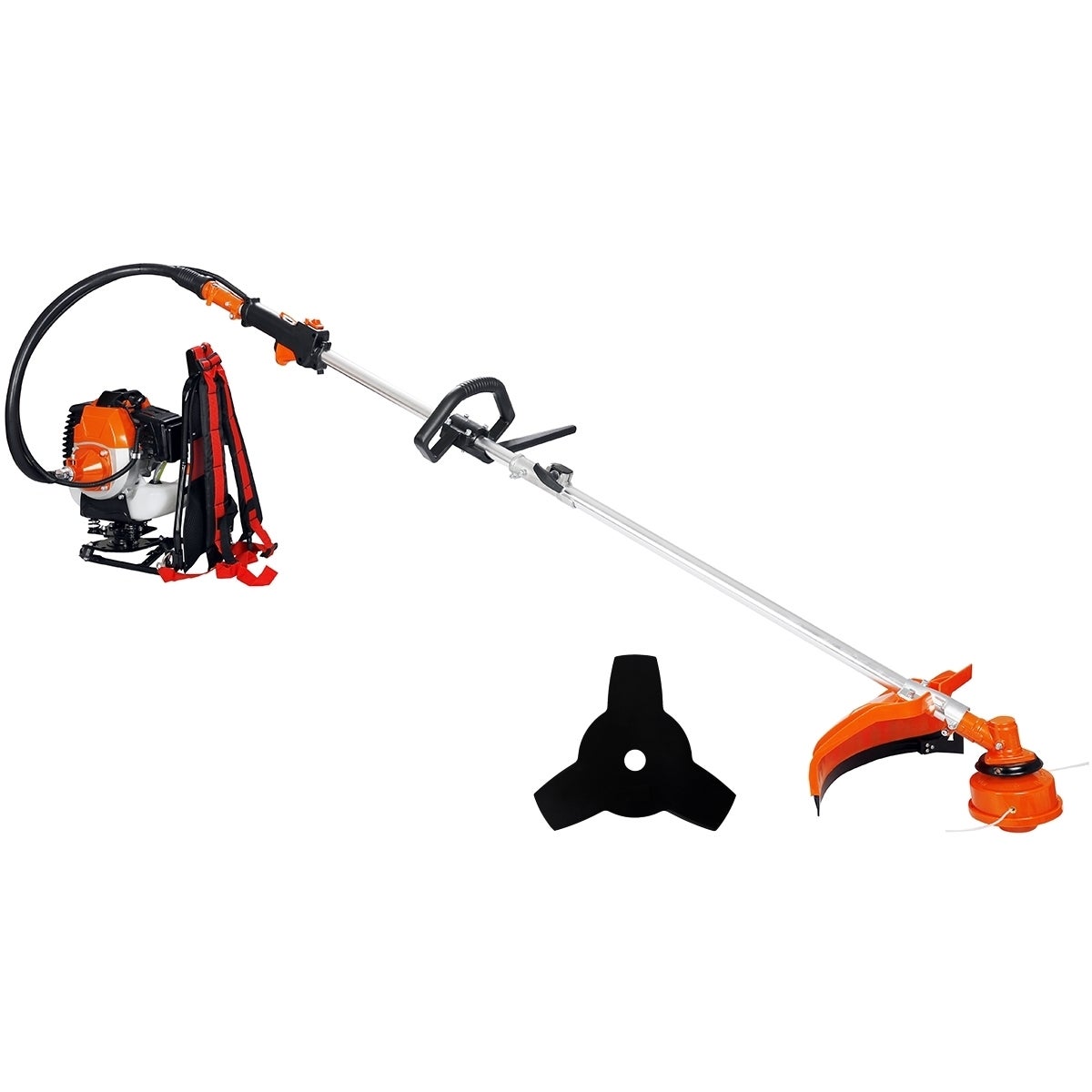 Débroussailleuse à Dos Thermique DAEWOO 51.7 Cm³ - Moteur 2 Temps, Avec Fil Et Lame 3 Dents, Modèle DBC520BG - 8