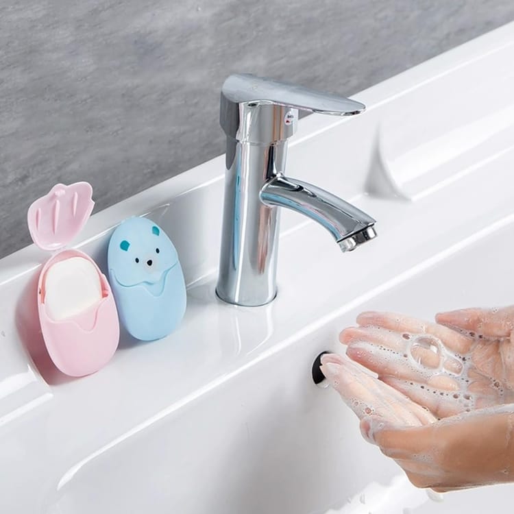 300 Fogli Di Sapone Da Viaggio – 6 Scatole Portatili Con Coperchio, Carta Sapone Biodegradabile Per Campeggio E Outdoor - 2