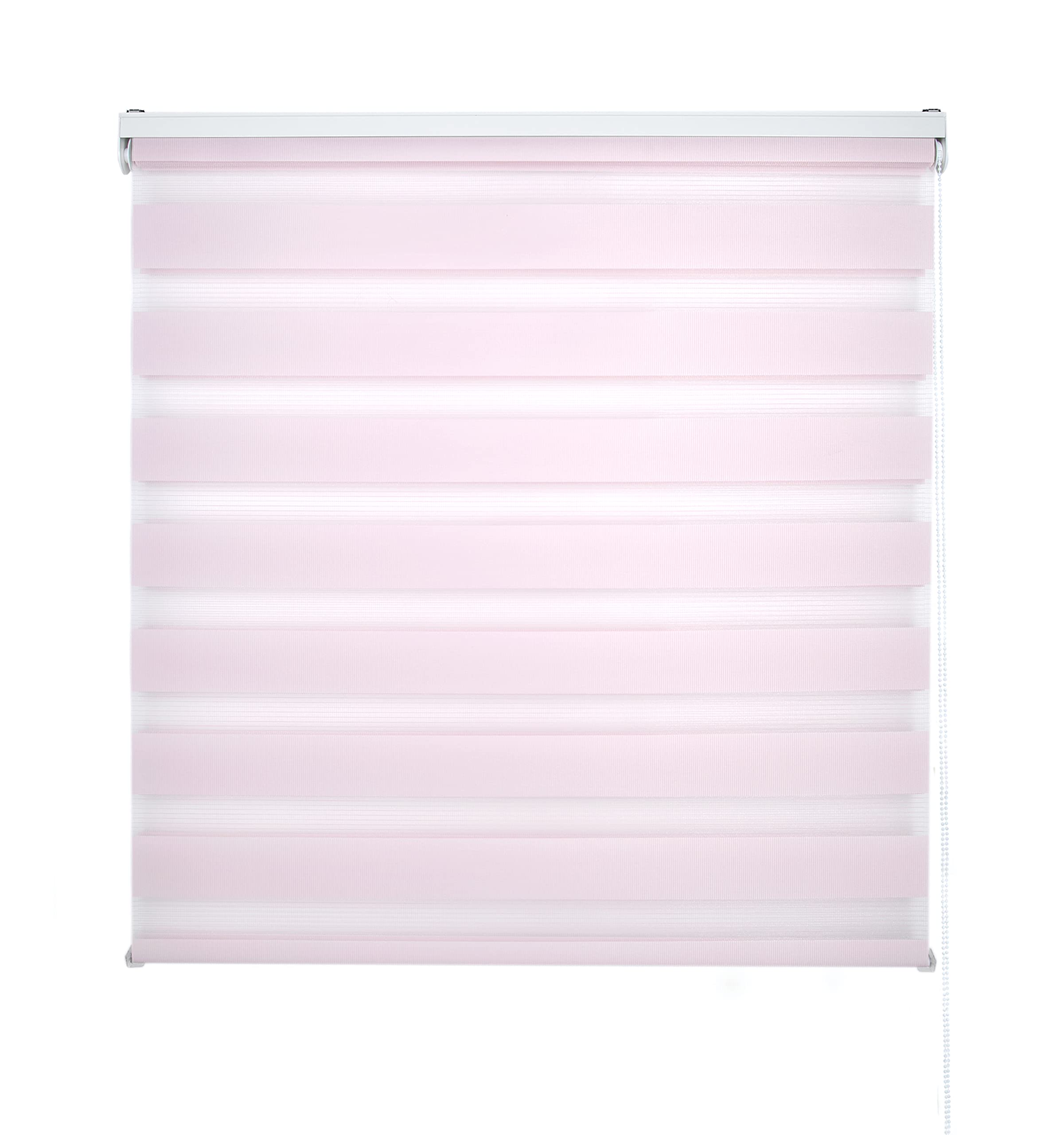 Blindecor lira | estor enrollable noche y día - medidas estor: 120x250 - medidas tela estor: 117x245 - estor rosa