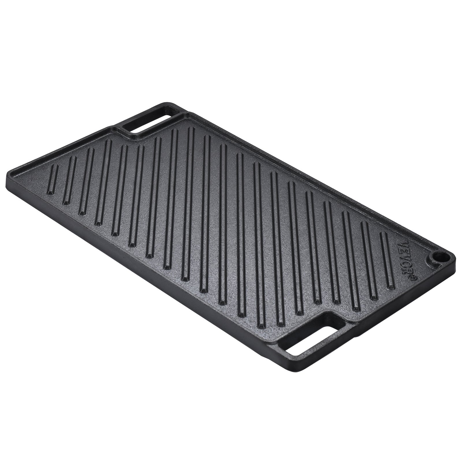 Dwustronna patelnia VEVOR 9,7" x 16,7", płaska patelnia żeliwna