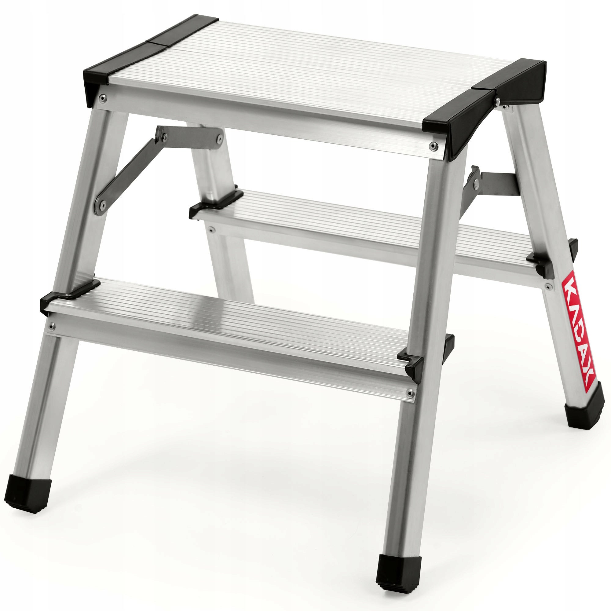 DRABINA ALUMINIOWA SKŁADANA DOMOWA 2 STOPNIOWA PODEST 125kg PRODUKT POLSKI