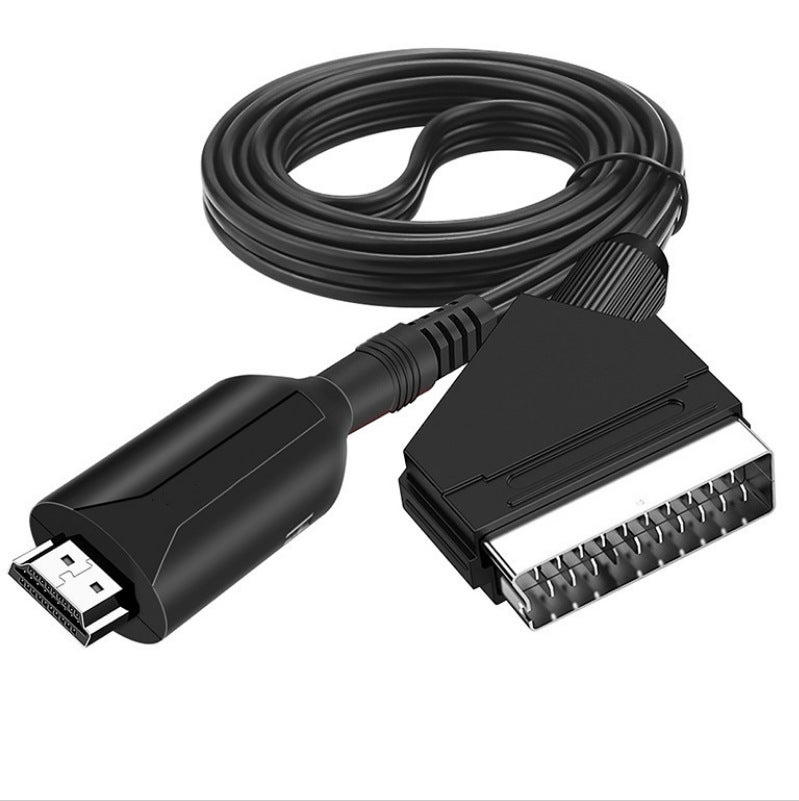 Adattatore SCART A HDMI Con Cavo 1 Metro – Nachtigall / PENGPAI – Convertitore HD Video Audio