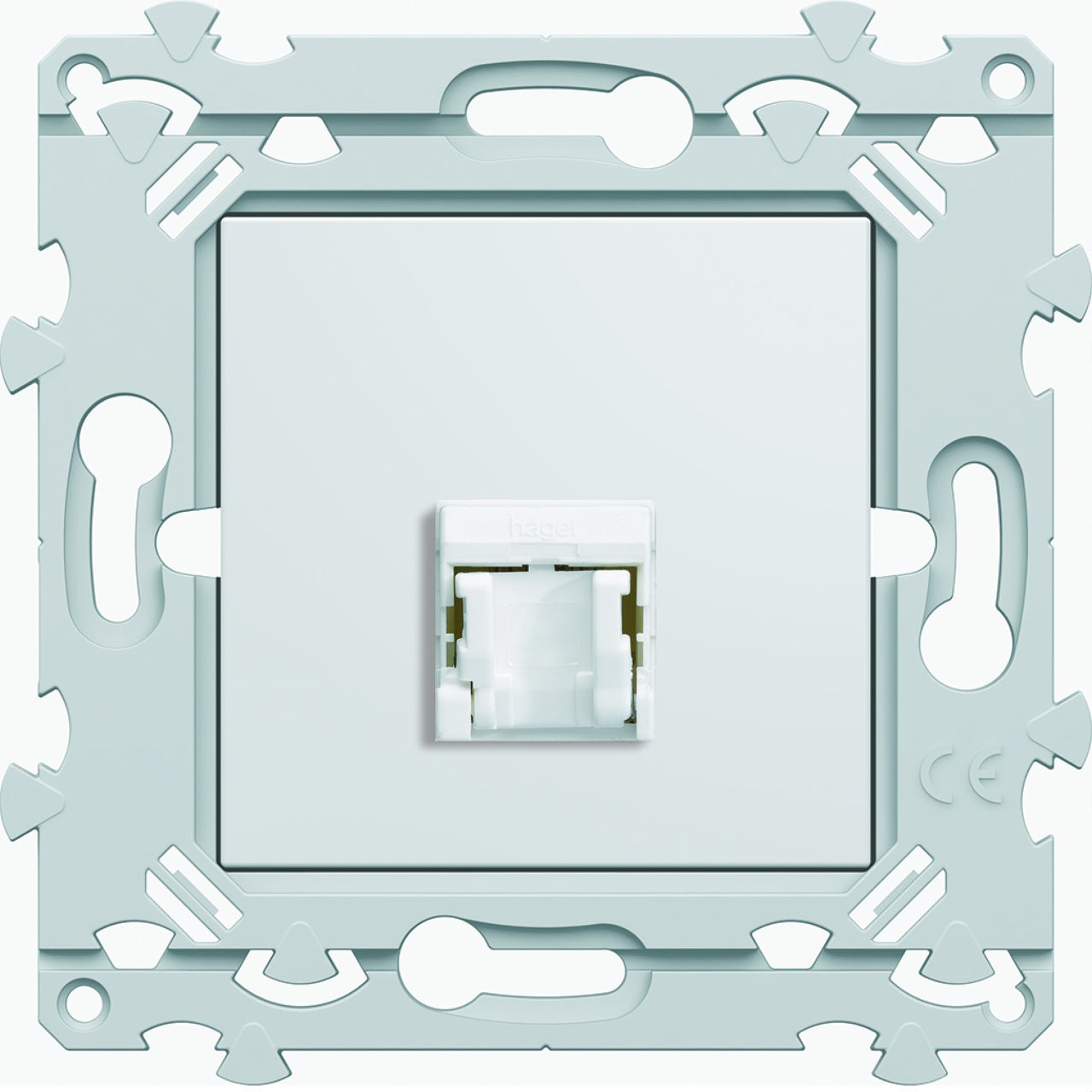 Plaque de finition double verticale blanche - Essensya - WE406 - Hager
