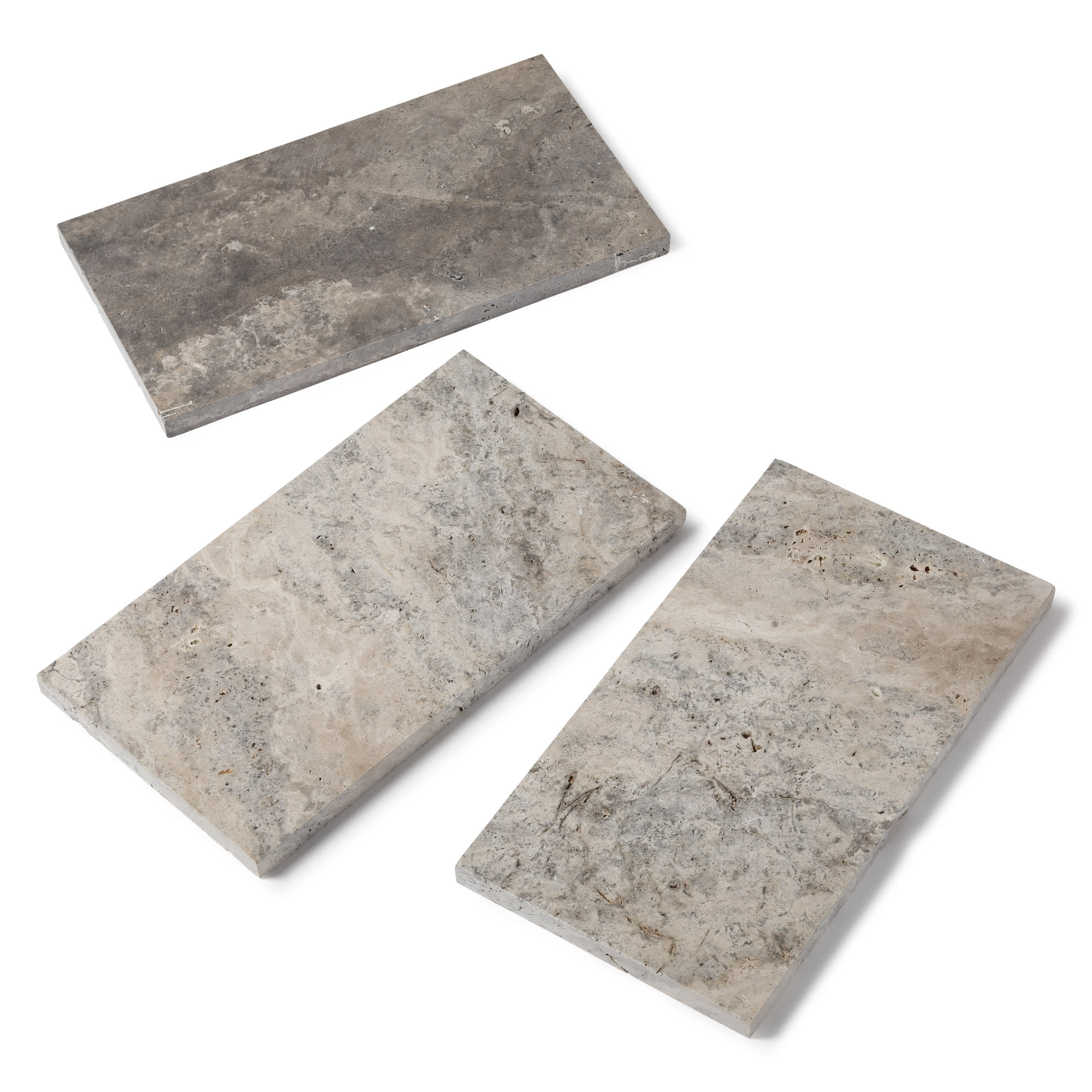 Pas japonais Rectangle Travertin Gris Silver 61x33x3 cm (à l'unité) - RO'MA NATURE - 4