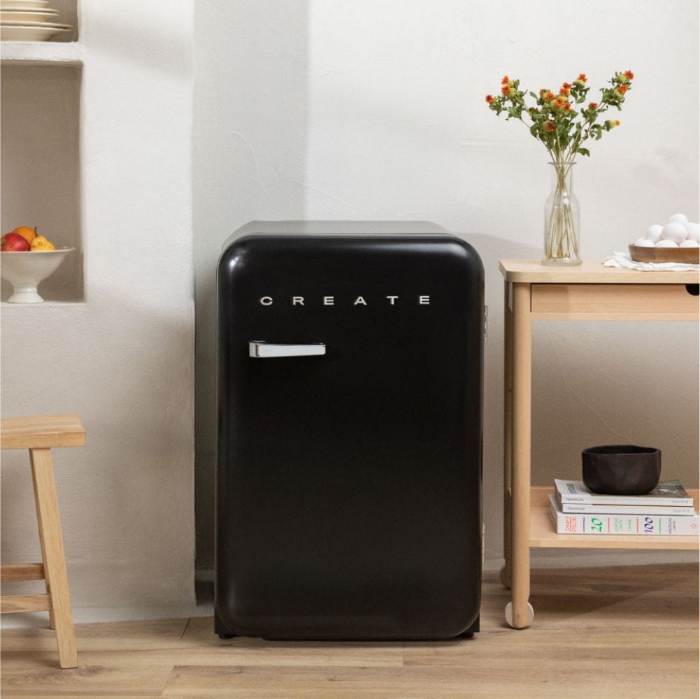 CREATE - FRIDGE RETRO 107L - Lodówka w stylu retro - Noir