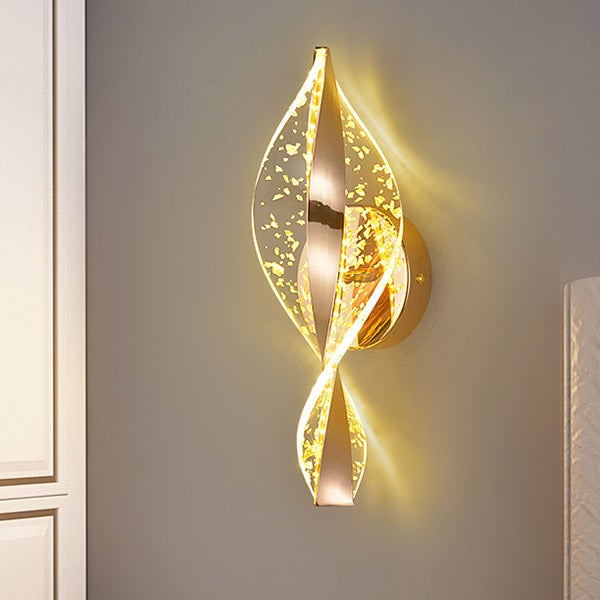 Lampa Ścienna Nowoczesna Dekoracyjna Spirala Akrylowa Ciepłe Światło Lampa Nocna lub do Salonu Delikatne Oświetlenie Wewnętrzne SZT
