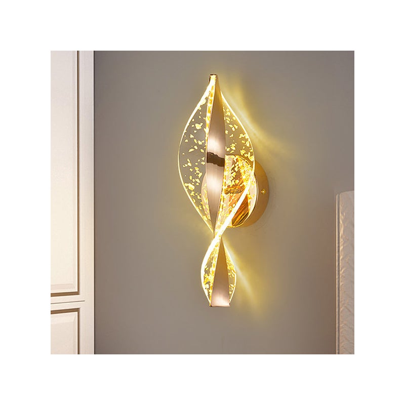 Lampa Ścienna Nowoczesna Dekoracyjna Spirala Akrylowa Ciepłe Światło Lampa Nocna lub do Salonu Delikatne Oświetlenie Wewnętrzne SZT
