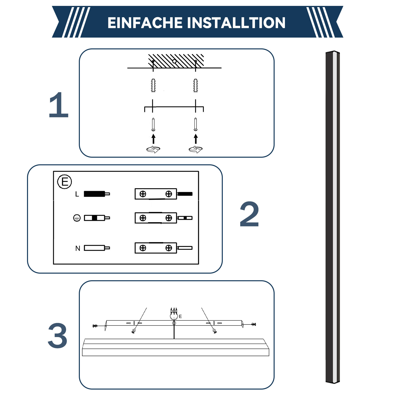 Nettlife Nowoczesny Kinkiet LED 100cm 15W, Ściemniany z Pilotem, Regulacja Barwy Światła (3000K-6500K), Lampa Góra-Dół, Czarny - 9