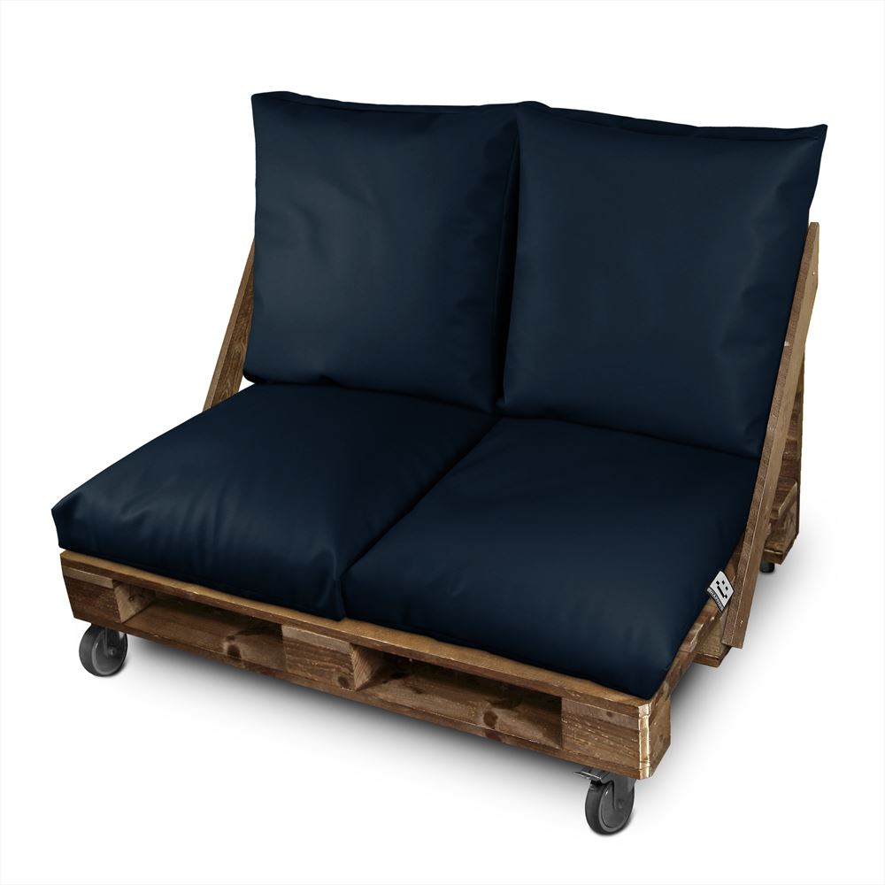 Cojín multiusos suelo o respaldo o asiento para palets exterior azul oscuro happers 60x60 (1 unidad)