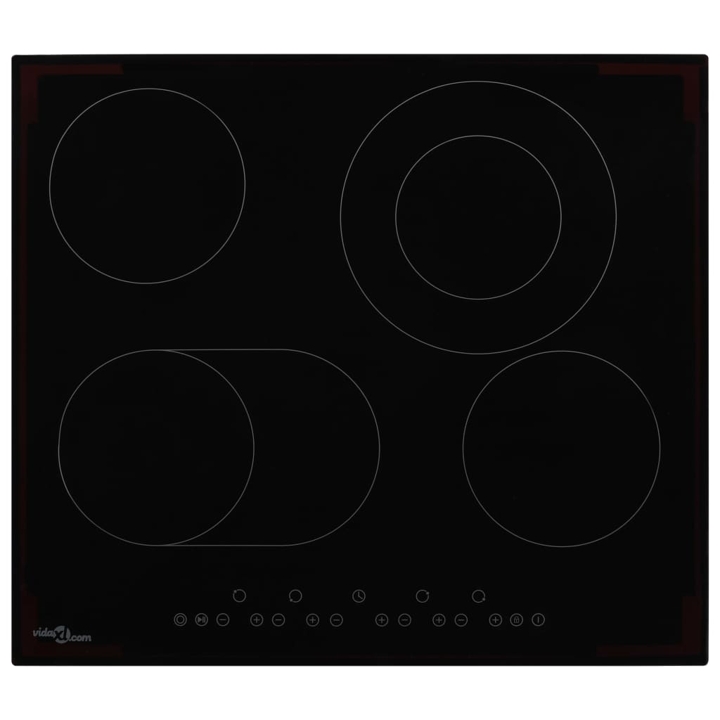 Vidaxl Vitrocerámica Con 4 Quemadores Control Táctil 6600 W Negro , Leroy Merlin