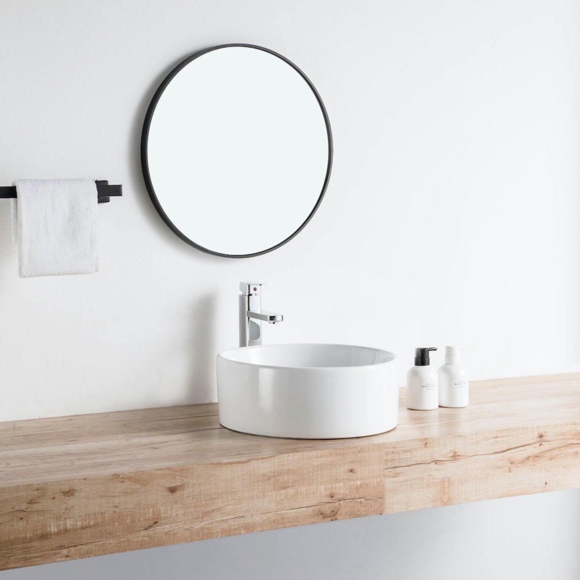 Vasque à poser ronde en céramique DAVIA Ø40.5 cm - 3
