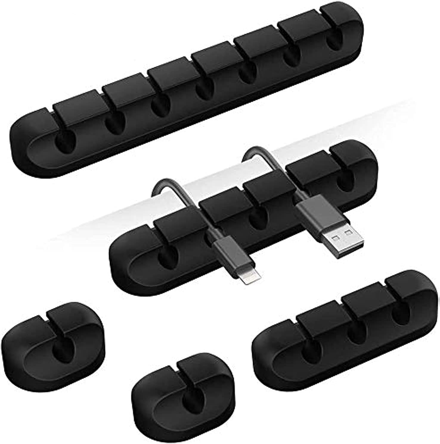 Cable Rack Support Clips Organiseur de câbles de bureau - Lot de 5 clips et supports de câbles ...