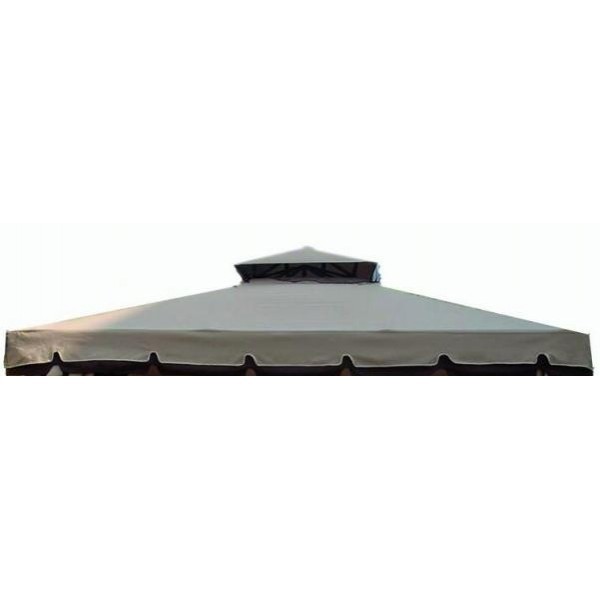 Telo Di Ricambio Per Gazebo 3x3 Cover Di Copertura Air Vent Moka Pvc Pu Royal 86199973