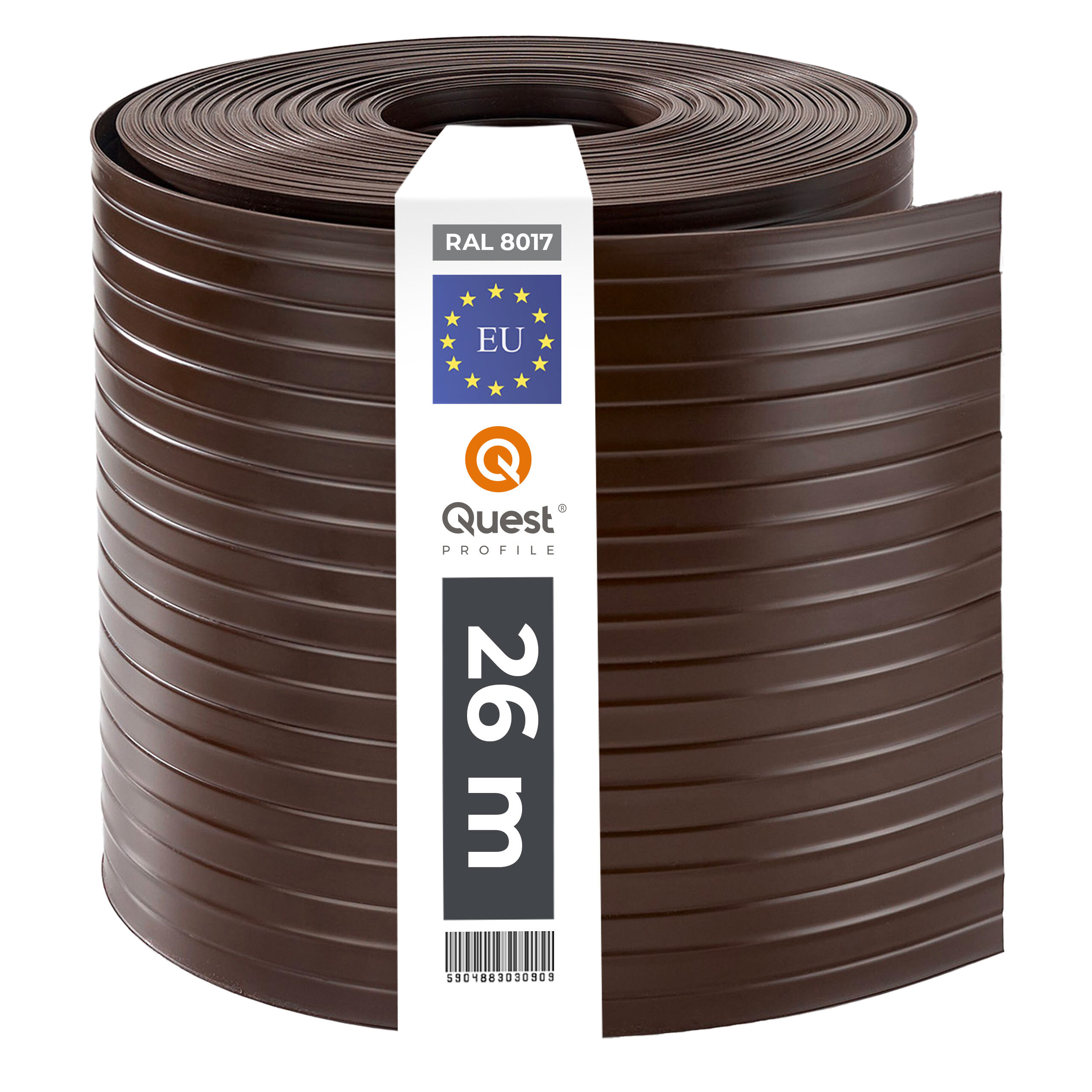 Quest Strisce frangivista per tappetini a doppia asta, in PVC duro, frangivista, per recinzione a doppia asta, per giardino, balcone, terrazza, rotolo