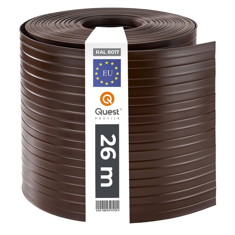 Quest Strisce frangivista per tappetini a doppia asta, in PVC duro, frangivista, per recinzione a doppia asta, per giardino, balcone, terrazza, rotolo