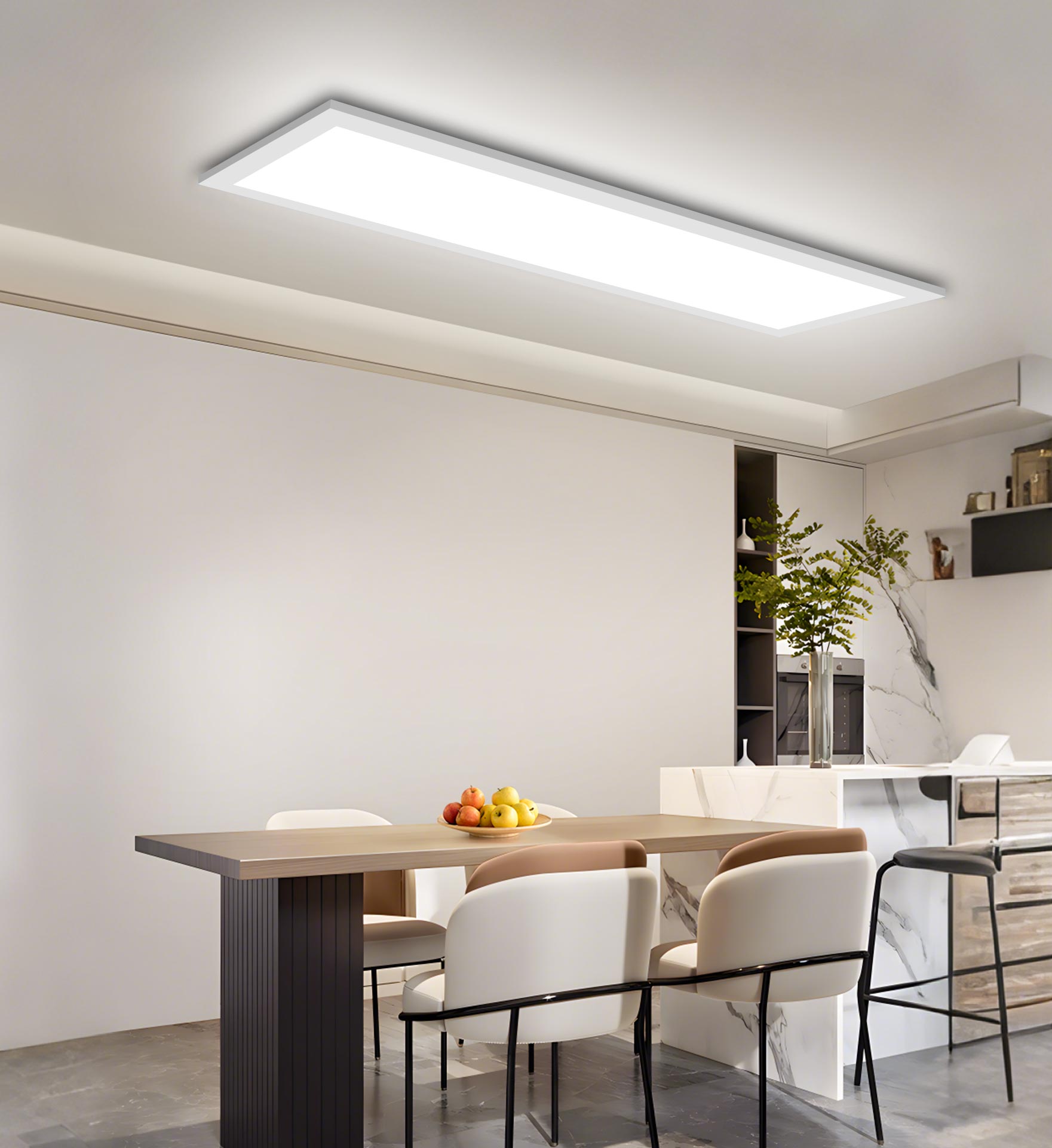 LOVHAUS Lampa Sufitowa LED 24W 2400LM, Światło Białe 6500K do Biura, Salonu, Łazienki, Korytarza, 100LM/W Lampa Kuchnia 580x200mm