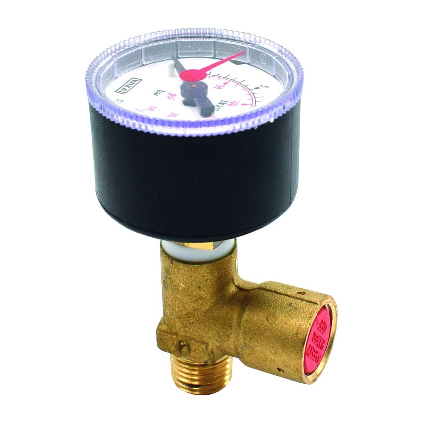 Manometro Cornat 0-4 Bar Con Collegamento Dal Basso - Per Irrigazione Giardino O Serbatoi - Foto 2