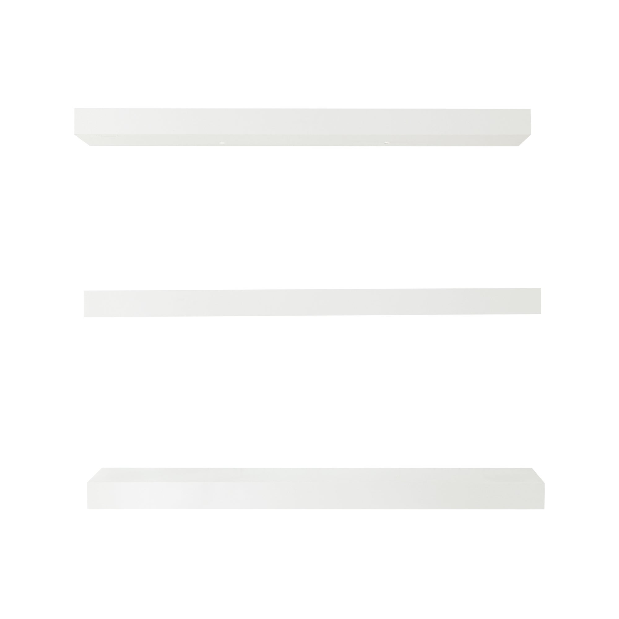 Conjunto de 3 prateleiras flutuantes Stranda MDF/metal 60x20x3,5cm - Branco [en.casa] - 5