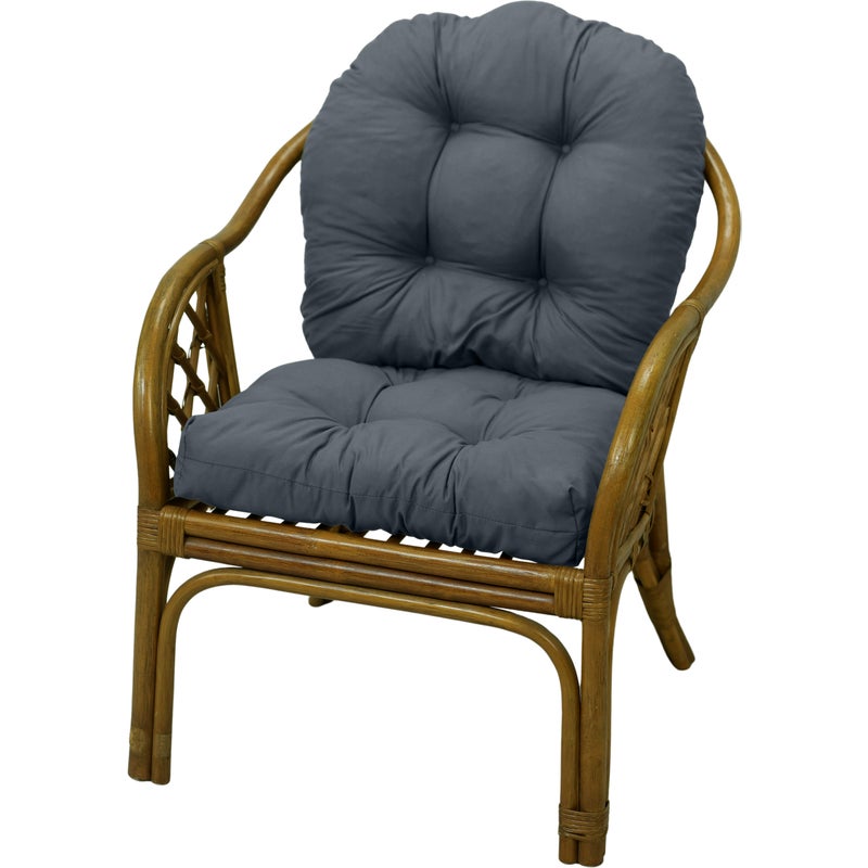 Poduszka na fotel rattanowy AMPO szary gładki 1 szt.