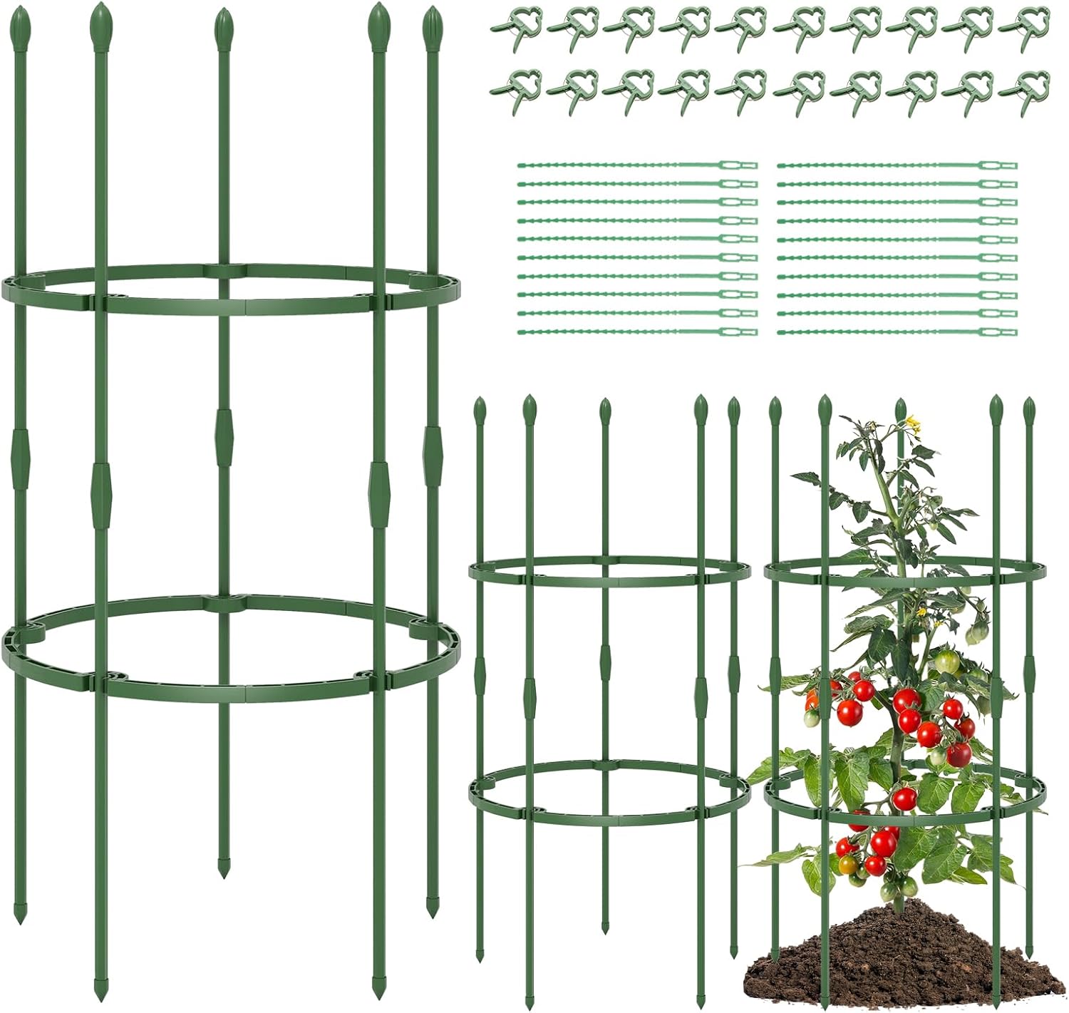 18 Piezas De Enrejado De Cadena Para Plantas Trepadoras - Soporte Metálico Con Ganchos - Para Interior Y Exterior