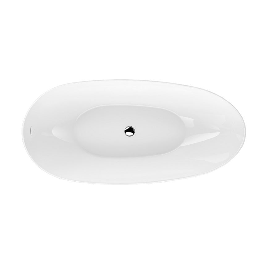 Baignoire îlot design ovale FLORIDA blanche 180 cm Brillant - 3