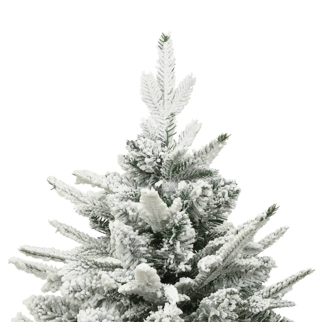 vidaXL Árvore de Natal artificial com neve 210 cm PVC e PE verde - 8