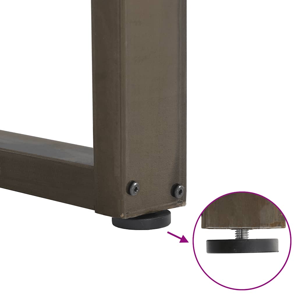 Maison Exclusive - Pieds de table à manger en forme de U, 2 pièces, acier l, 90 x (72-73) cm - 9
