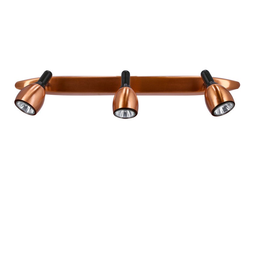 Reflektor sufitowy spot natynkowy Cross listwa miedziany 3xGU10x50W wym: 58 x 6 cm metal Candellux