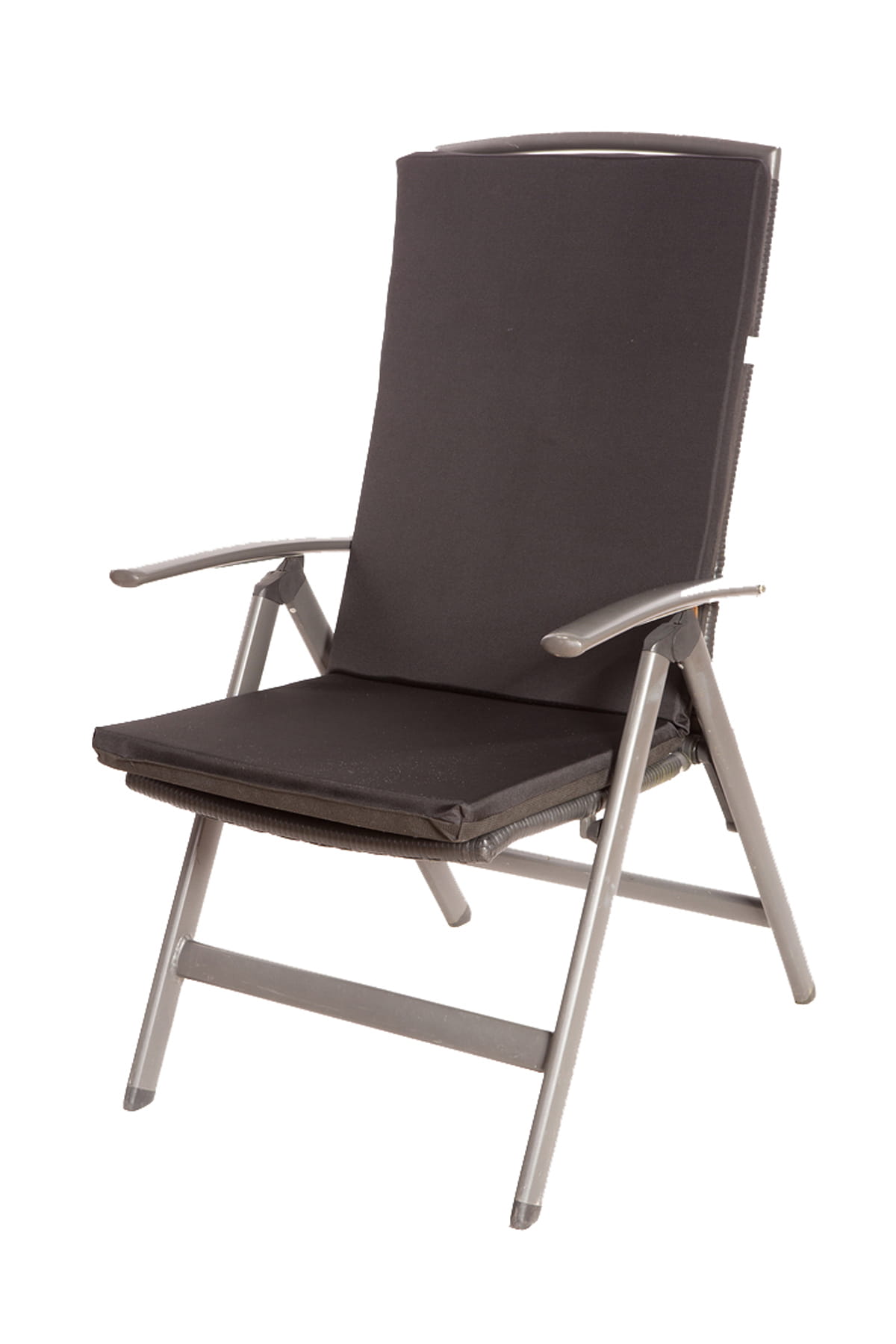 Cojín para silla 110x47x4cm 1 pieza| cojín para silla de jardín negro| cojín para sillón de exterior| cojín para asiento con respaldo alto