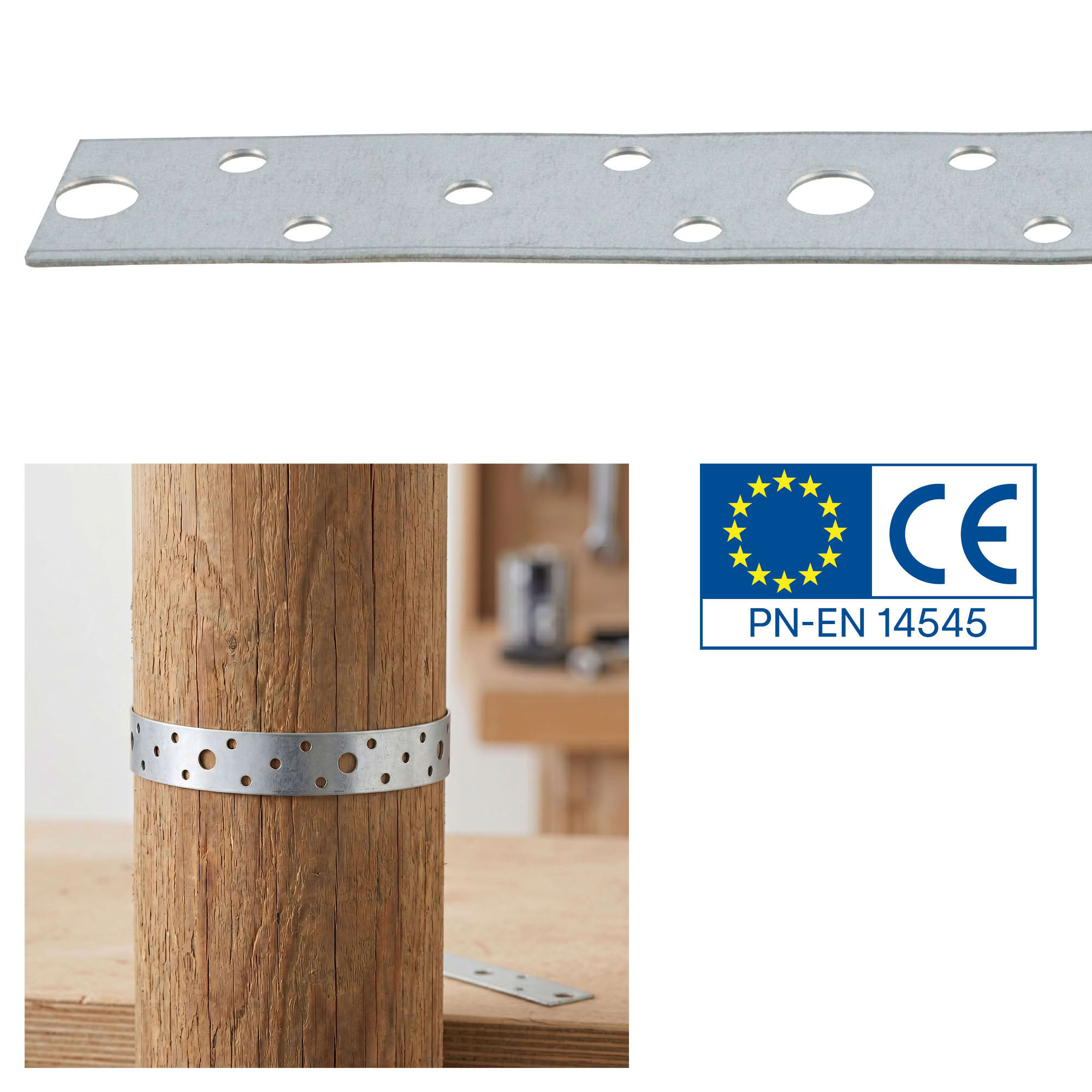 Feuillard perforé galvanisée - 20 x 0,9 mm x 25m - 3